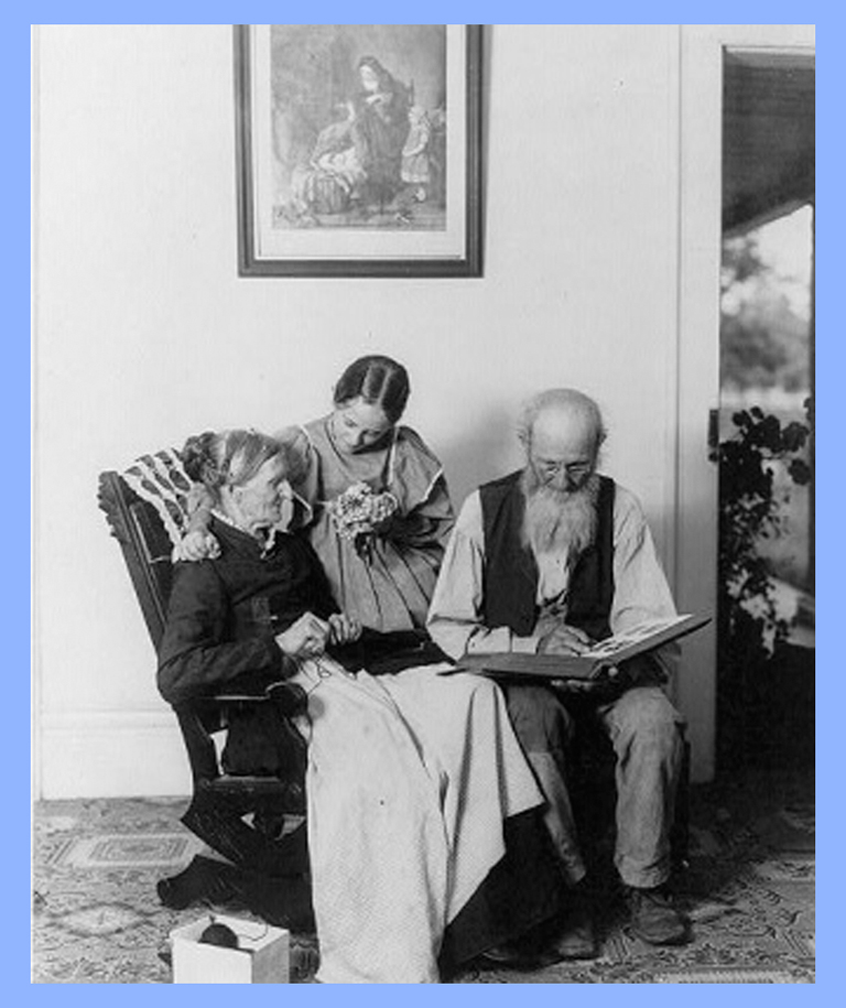 Elderly couple with woman #parents #grandparents #elderly men #elderly women #family